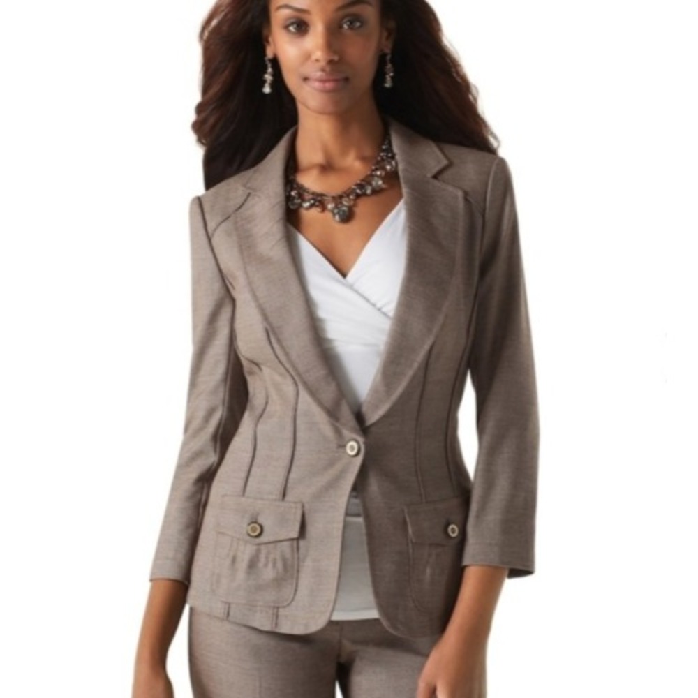 WHBM White House Black Market Blazer Jacket Women's Size 10 Brown